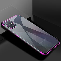 Coque Ultra Fine TPU Souple Housse Etui Transparente H01 pour Samsung Galaxy A51 5G Violet