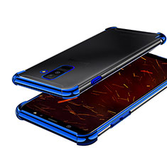 Coque Ultra Fine TPU Souple Housse Etui Transparente H01 pour Samsung Galaxy A6 Plus (2018) Bleu