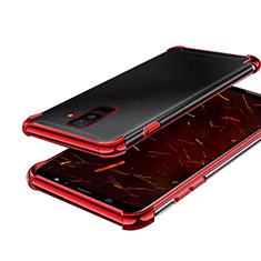 Coque Ultra Fine TPU Souple Housse Etui Transparente H01 pour Samsung Galaxy A6 Plus (2018) Rouge