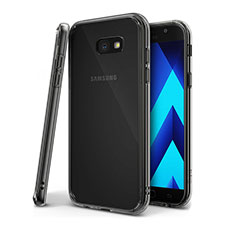 Coque Ultra Fine TPU Souple Housse Etui Transparente H01 pour Samsung Galaxy A7 (2017) A720F Gris