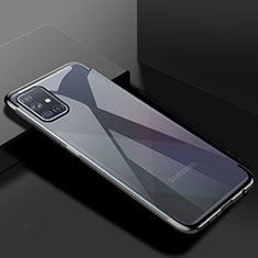 Coque Ultra Fine TPU Souple Housse Etui Transparente H01 pour Samsung Galaxy A71 5G Noir
