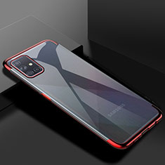 Coque Ultra Fine TPU Souple Housse Etui Transparente H01 pour Samsung Galaxy A71 5G Rouge