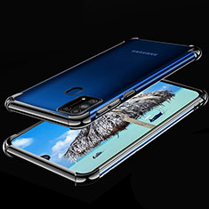 Coque Ultra Fine TPU Souple Housse Etui Transparente H01 pour Samsung Galaxy M21s Noir
