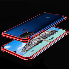 Coque Ultra Fine TPU Souple Housse Etui Transparente H01 pour Samsung Galaxy M21s Rouge