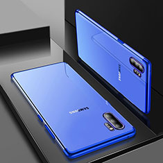 Coque Ultra Fine TPU Souple Housse Etui Transparente H01 pour Samsung Galaxy Note 10 Plus 5G Bleu