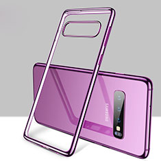 Coque Ultra Fine TPU Souple Housse Etui Transparente H01 pour Samsung Galaxy S10 Plus Violet