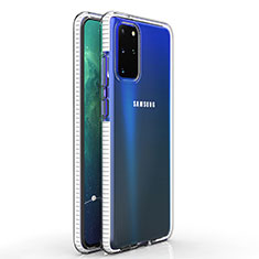 Coque Ultra Fine TPU Souple Housse Etui Transparente H01 pour Samsung Galaxy S20 Plus 5G Blanc