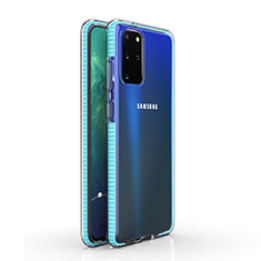 Coque Ultra Fine TPU Souple Housse Etui Transparente H01 pour Samsung Galaxy S20 Plus 5G Bleu Ciel