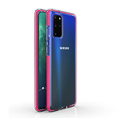 Coque Ultra Fine TPU Souple Housse Etui Transparente H01 pour Samsung Galaxy S20 Plus 5G Rose Rouge