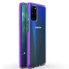 Coque Ultra Fine TPU Souple Housse Etui Transparente H01 pour Samsung Galaxy S20 Plus 5G Violet