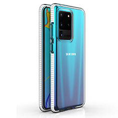 Coque Ultra Fine TPU Souple Housse Etui Transparente H01 pour Samsung Galaxy S20 Ultra 5G Blanc