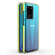 Coque Ultra Fine TPU Souple Housse Etui Transparente H01 pour Samsung Galaxy S20 Ultra 5G Jaune