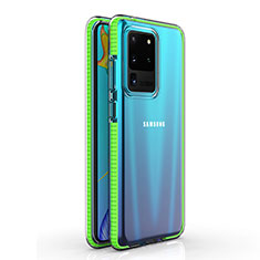 Coque Ultra Fine TPU Souple Housse Etui Transparente H01 pour Samsung Galaxy S20 Ultra 5G Vert