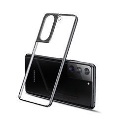 Coque Ultra Fine TPU Souple Housse Etui Transparente H01 pour Samsung Galaxy S21 Plus 5G Noir