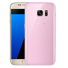 Coque Ultra Fine TPU Souple Housse Etui Transparente H01 pour Samsung Galaxy S7 G930F G930FD Rose