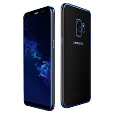 Coque Ultra Fine TPU Souple Housse Etui Transparente H01 pour Samsung Galaxy S9 Bleu