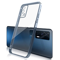 Coque Ultra Fine TPU Souple Housse Etui Transparente H01 pour Vivo iQOO 7 India 5G Bleu