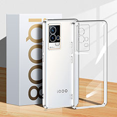 Coque Ultra Fine TPU Souple Housse Etui Transparente H01 pour Vivo iQOO 8 5G Argent