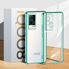 Coque Ultra Fine TPU Souple Housse Etui Transparente H01 pour Vivo iQOO 8 5G Vert