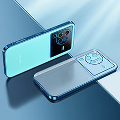 Coque Ultra Fine TPU Souple Housse Etui Transparente H01 pour Vivo X80 Pro 5G Bleu