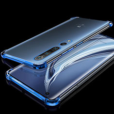 Coque Ultra Fine TPU Souple Housse Etui Transparente H01 pour Xiaomi Mi 10 Pro Bleu