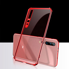 Coque Ultra Fine TPU Souple Housse Etui Transparente H01 pour Xiaomi Mi 10 Rouge
