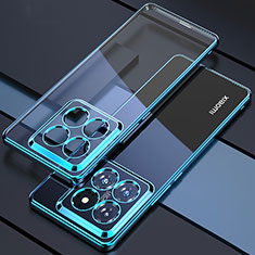 Coque Ultra Fine TPU Souple Housse Etui Transparente H01 pour Xiaomi Mi 14 5G Bleu