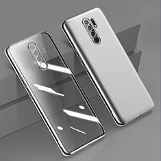 Coque Ultra Fine TPU Souple Housse Etui Transparente H01 pour Xiaomi Redmi 9 Prime India Argent