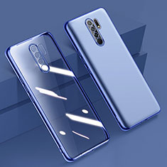 Coque Ultra Fine TPU Souple Housse Etui Transparente H01 pour Xiaomi Redmi 9 Prime India Bleu