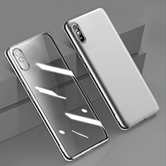 Coque Ultra Fine TPU Souple Housse Etui Transparente H01 pour Xiaomi Redmi 9A Argent