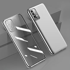 Coque Ultra Fine TPU Souple Housse Etui Transparente H01 pour Xiaomi Redmi 9T 4G Argent