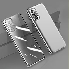 Coque Ultra Fine TPU Souple Housse Etui Transparente H01 pour Xiaomi Redmi Note 10 Pro 4G Argent