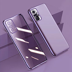 Coque Ultra Fine TPU Souple Housse Etui Transparente H01 pour Xiaomi Redmi Note 10 Pro 4G Violet
