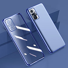 Coque Ultra Fine TPU Souple Housse Etui Transparente H01 pour Xiaomi Redmi Note 10 Pro Max Bleu
