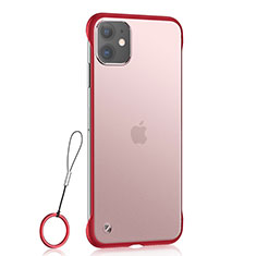 Coque Ultra Fine TPU Souple Housse Etui Transparente H02 pour Apple iPhone 11 Rouge