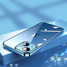 Coque Ultra Fine TPU Souple Housse Etui Transparente H02 pour Apple iPhone 13 Mini Bleu