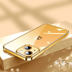 Coque Ultra Fine TPU Souple Housse Etui Transparente H02 pour Apple iPhone 13 Mini Or