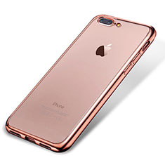 Coque Ultra Fine TPU Souple Housse Etui Transparente H02 pour Apple iPhone 8 Plus Or Rose