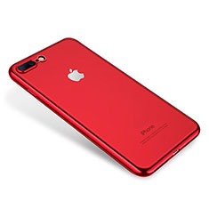 Coque Ultra Fine TPU Souple Housse Etui Transparente H02 pour Apple iPhone 8 Plus Rouge