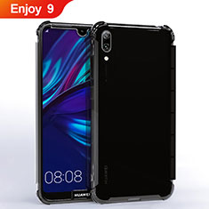 Coque Ultra Fine TPU Souple Housse Etui Transparente H02 pour Huawei Enjoy 9 Noir