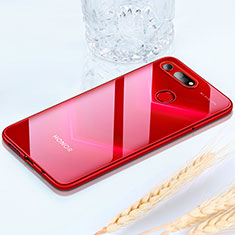 Coque Ultra Fine TPU Souple Housse Etui Transparente H02 pour Huawei Honor View 20 Rouge
