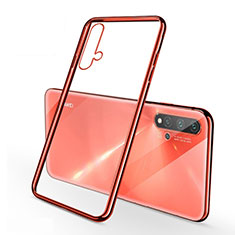 Coque Ultra Fine TPU Souple Housse Etui Transparente H02 pour Huawei Nova 5 Rouge