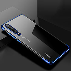 Coque Ultra Fine TPU Souple Housse Etui Transparente H02 pour Huawei P30 Bleu