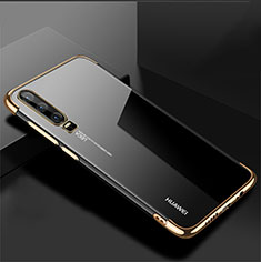 Coque Ultra Fine TPU Souple Housse Etui Transparente H02 pour Huawei P30 Or