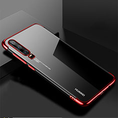 Coque Ultra Fine TPU Souple Housse Etui Transparente H02 pour Huawei P30 Rouge