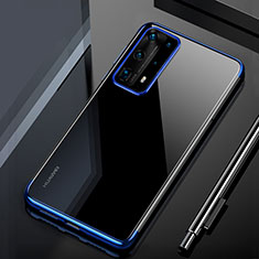 Coque Ultra Fine TPU Souple Housse Etui Transparente H02 pour Huawei P40 Pro+ Plus Bleu