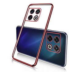 Coque Ultra Fine TPU Souple Housse Etui Transparente H02 pour OnePlus 10 Pro 5G Rouge