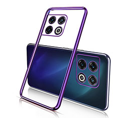 Coque Ultra Fine TPU Souple Housse Etui Transparente H02 pour OnePlus 10 Pro 5G Violet