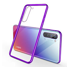 Coque Ultra Fine TPU Souple Housse Etui Transparente H02 pour Oppo Find X2 Lite Violet