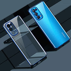 Coque Ultra Fine TPU Souple Housse Etui Transparente H02 pour Oppo Find X3 Lite 5G Bleu